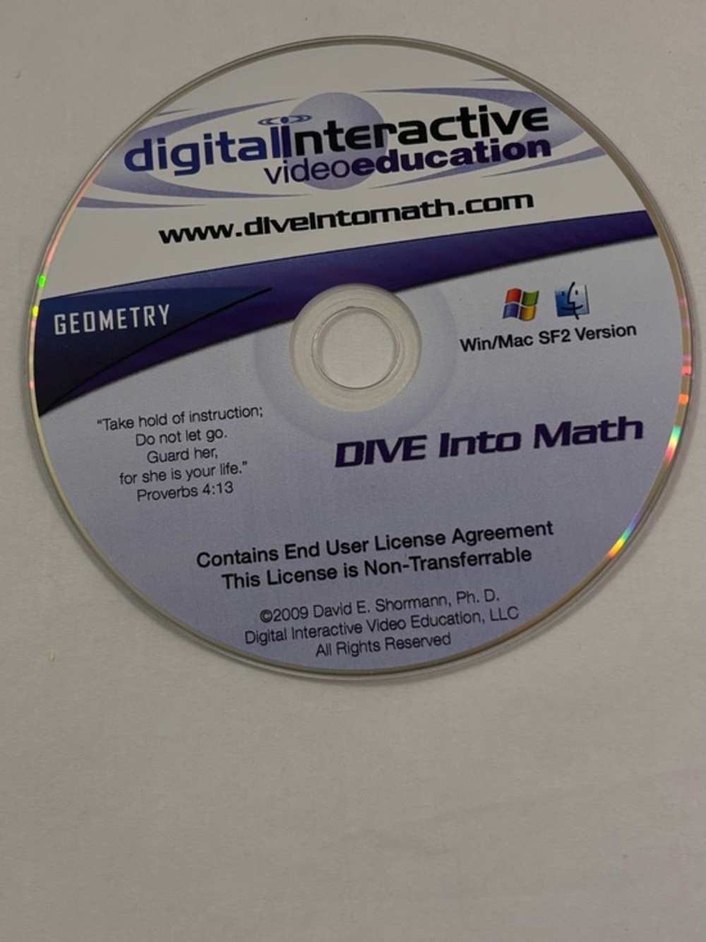 Digital Interactive Dive Into Math Geometry DVD - Blue/White